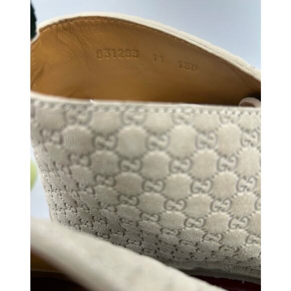 Men\'s Gucci suede GG embossed desert boots in oatmeal size 11 made in Italy main image 9